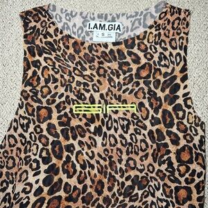 I.Am.Gia Sheer Leopard Tank Top